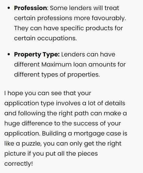 Property Mortgage Criteria Property Type